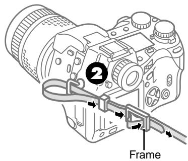 OLYMPUS CAMEDIA E-10 - Attaching the Camera Strap - 2
