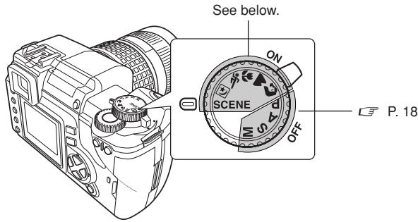 OLYMPUS CAMEDIA E-300 - Selecting the right mode for shooting conditions - 2