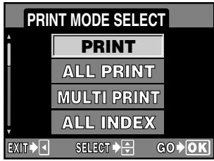OLYMPUS CAMEDIA E-300 - Selecting the print mode - 1