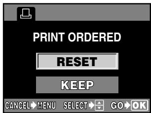 OLYMPUS CAMEDIA E-300 - Resetting print reservation - 2