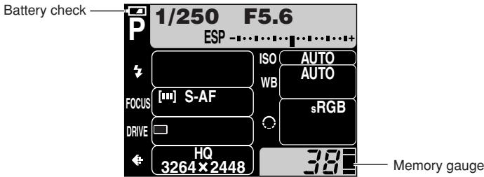 OLYMPUS CAMEDIA E-300 - Memory gauge - 1