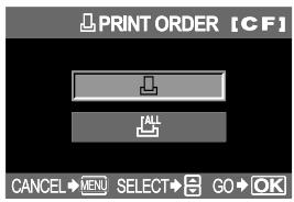 OLYMPUS CAMEDIA E-330 - Selecting the print reservation mode - 1