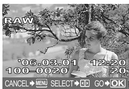 OLYMPUS CAMEDIA E-330 - Use 🔊 to select images you want to view. Press the OK button. - 1