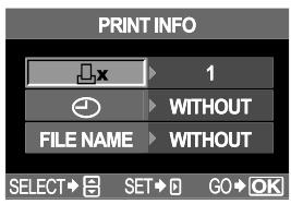 OLYMPUS CAMEDIA E-330 - Setting printing data - 1