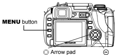 OLYMPUS CAMEDIA E-330 - Press the MENU button. - 2