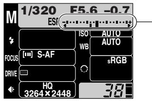 OLYMPUS E-300 - Rotate the control dial to set the aperture value. - 4