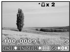 OLYMPUS E-300 - Select frames you want to print (only for when you have selected ☐). - 1