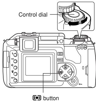 OLYMPUS E-300 - Rotate the control dial until the desired setting is displayed. - 2