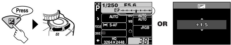 OLYMPUS E-300 - (Exposure compensation) button - 1