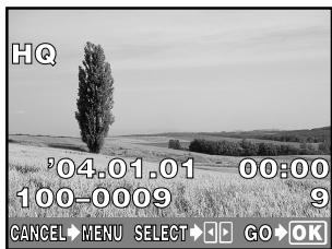 OLYMPUS E-300 - Press ◇◇ to select the image, then press the OK button. - 3