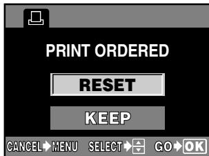 OLYMPUS E-300 - Resetting print reservation - 2