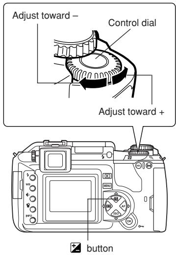 OLYMPUS E-300 - Rotate the control dial to make adjustment. - 2