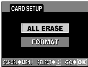 OLYMPUS E-300 - CARD SETUP — Formatting the card - 3