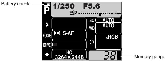 OLYMPUS E-300 - Memory gauge - 1