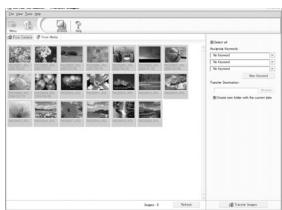 OLYMPUS E-300 - Select the image file you want to save on the computer, then click the [Transfer Images] button. - 1