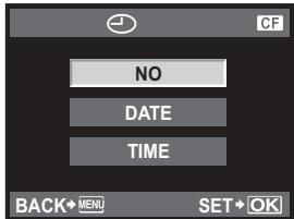 NO DATE TIME BACK→MENU SET→OK
