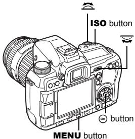 ISO button MENU button