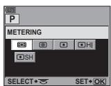 P METERING SH SELECT•SET•OK