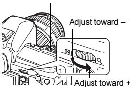Adjust toward - Adjust toward +