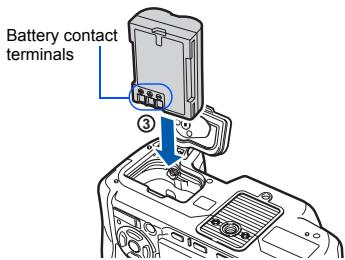 Battery contact terminals ③