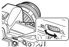 OLYMPUS E-30 - Set the mode dial to M and turn the dial to set the value. - 1