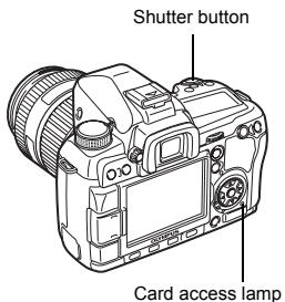 Shutter button Card access lamp