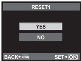 RESET1 YES NO BACK→MENU SET→OK