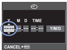 Y M D TIME Y/M/D CANCEL → MENU