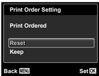 OLYMPUS D-705 - Resetting all print reservation data - 1