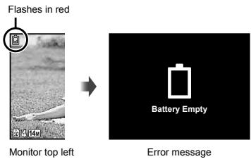 OLYMPUS D-705 - When to charge the batteries - 1