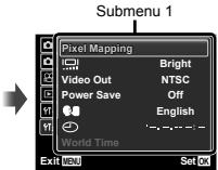OLYMPUS D-705 - Press  to highlight the page tabs. Use  to select the desired page tab and press  . - 2