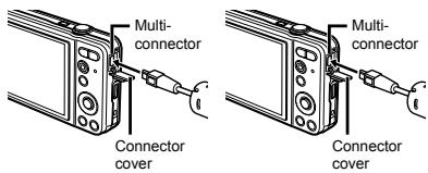 OLYMPUS D-705 - Charging the battery with the supplied USB-AC adapter - 2