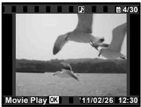 OLYMPUS D-710 - To play back movies - 1