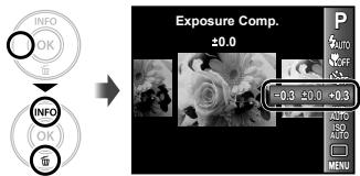 OLYMPUS D-710 - Adjusting the brightness (Exposure compensation) - 1
