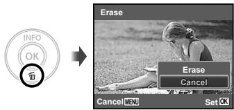 OLYMPUS D-710 - Erasing images during playback (Single image erase) - 1