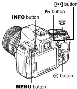 [...] button info button Fn button MENU button