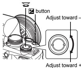 button Adjust toward - Adjust toward + -