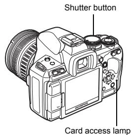 Shutter button Card access lamp