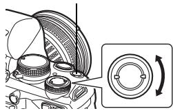 OLYMPUS E-600 - Set the mode dial to M and turn the control dial to set the value. - 2