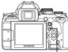 OLYMPUS E-600 - Press the |☐| button. - 1