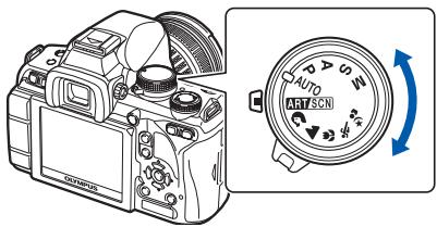 Diagram showing a DSLR camera with its side view and a dial indicator showing 120/50, 30/40, 40/50, and 50/60 ranges.