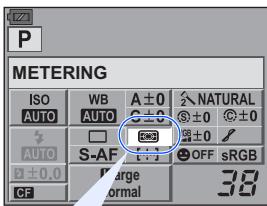 P METERING ISO WB A ± 0 ↘ NATURAL AUTO AUTO ± 0 ± 0 AUTO S-AF ± 0 ± 0 / OFF sRGB ± 0.0 Charge 38 CF Normal