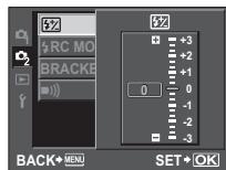 52 RC MO BRACKE 0 +3 +2 +1 0 -1 -2 -3 BACK+ MENU SET+ OK