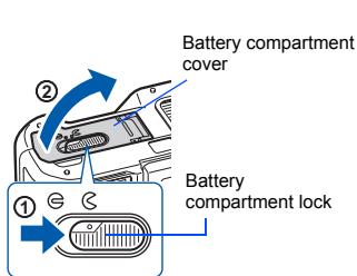 Battery compartment cover Battery compartment lock