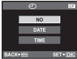 NO DATE TIME BACK→MENU SET→OK