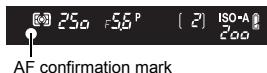 25.0 F,6 P ( 2) ISO-A 200 AF confirmation mark