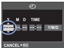 Y M D TIME Y/M/D CANCEL → MENU