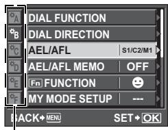 DIAL FUNCTION DIAL DIRECTION AEL/AFL S1/C2/M1 AEL/AFL MEMO OFF FN FUNCTION 😊 MY MODE SETUP --- BACK+MENU SET+OK