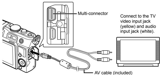 OLYMPUS E-PL3 - Connection via AV cable - 1