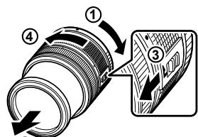OLYMPUS E-PL3 - Using lenses with an UNLOCK switch - 1